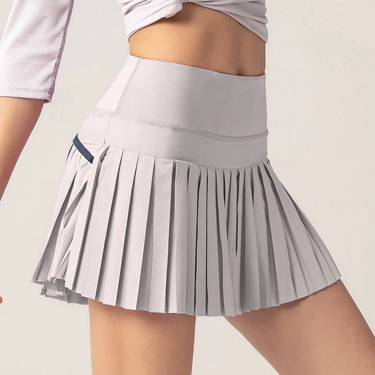 High Waist Pleated Mini Skirt