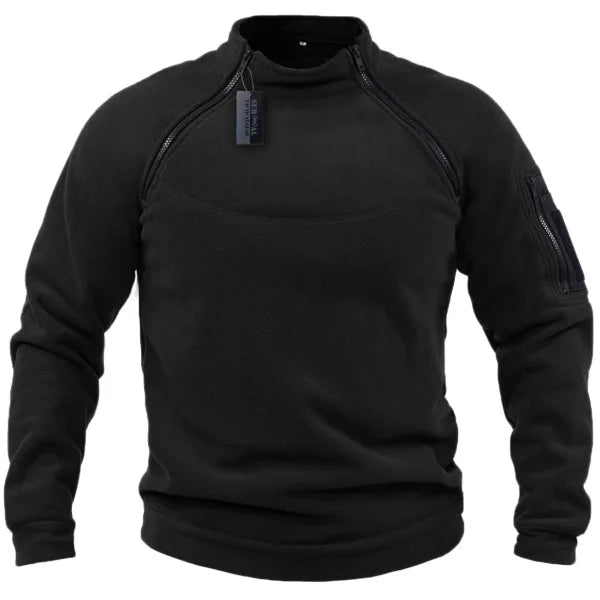 High Quality Winter Mens  Sweatshirt Fleece Zipper 
Men's Solid Color Loose Lamb Thick Clothing Streetwear