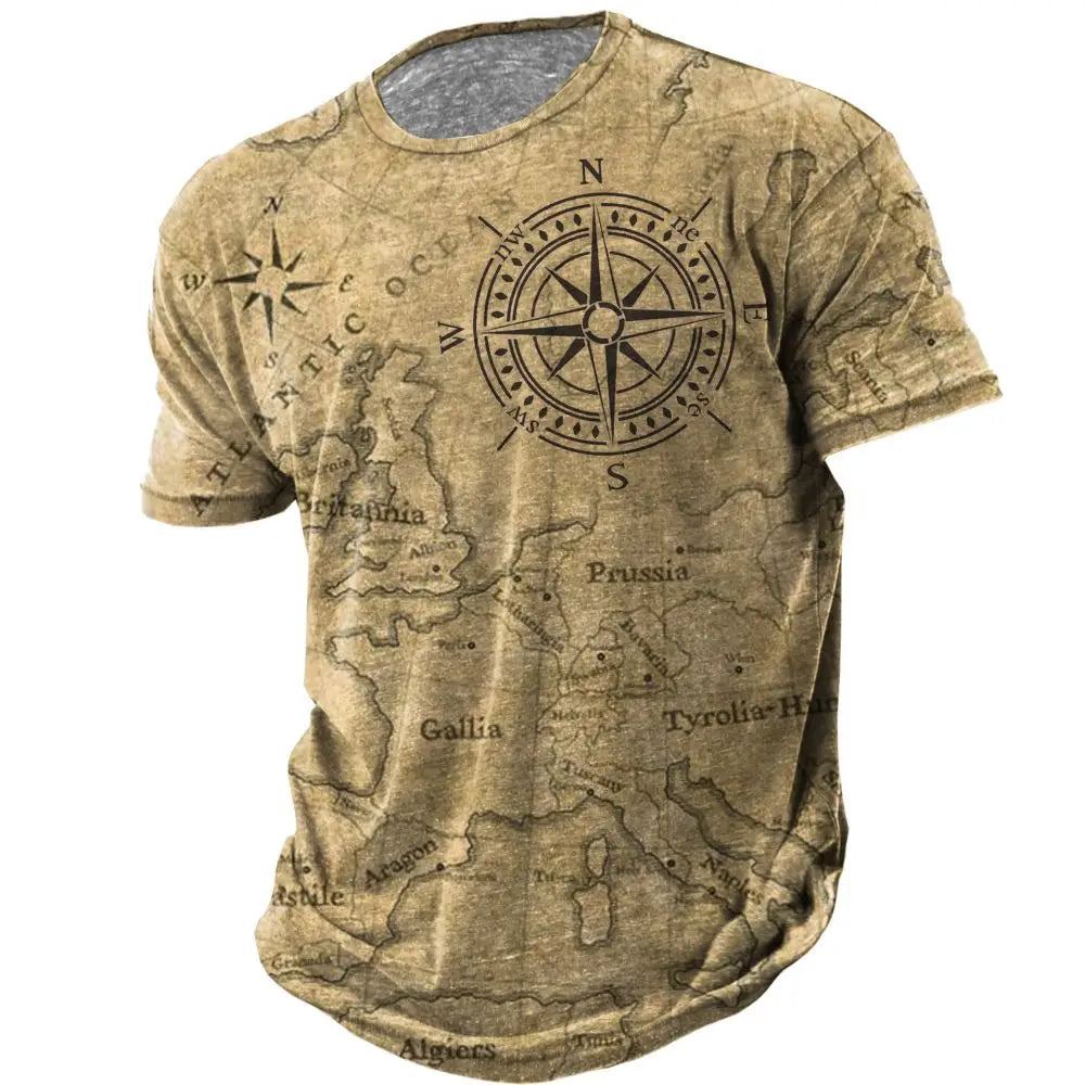 Compass Printed Short-sleeve Tee