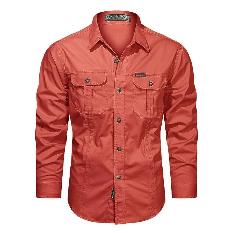 Men Long Sleeve Cotton Shirt