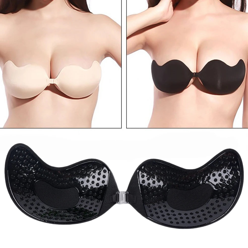 Invisible Strapless Adhesive Stick Bra 
Strapless Push Up Bras Silicone Nipple Covers