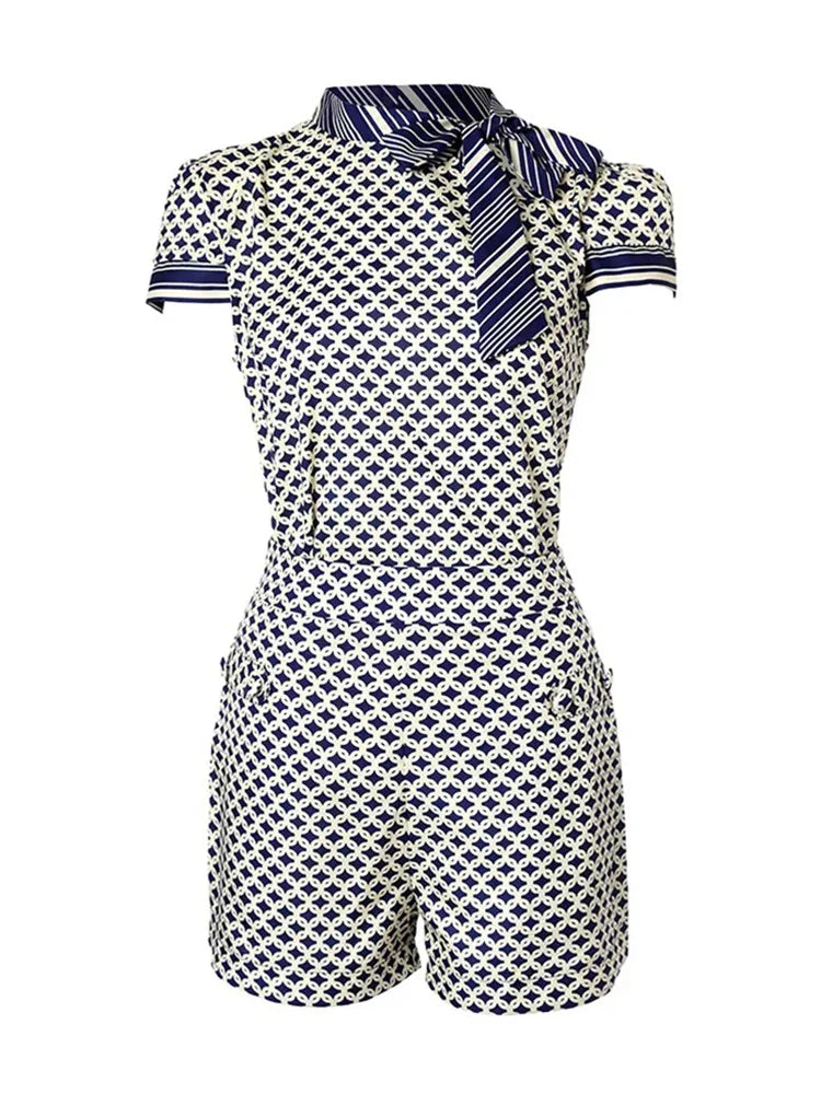 Geometry Print Ribbon 2-Piece Set