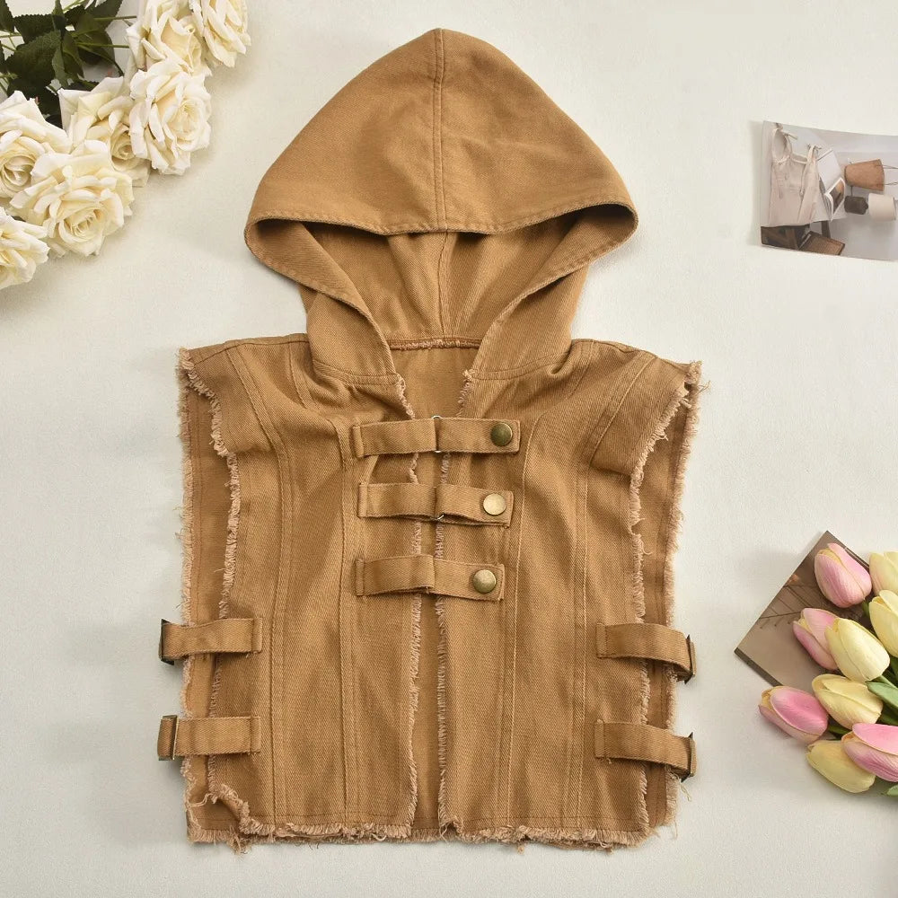 Fashion Trend Streetwear Hooded Hollow 2-piece