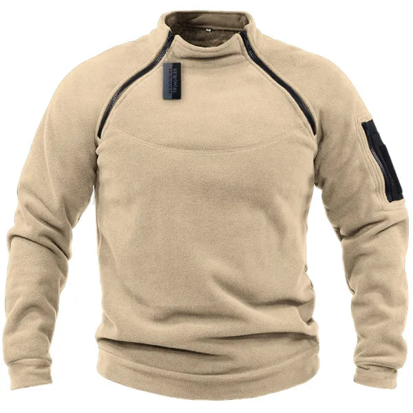 High Quality Winter Mens  Sweatshirt Fleece Zipper 
Men's Solid Color Loose Lamb Thick Clothing Streetwear