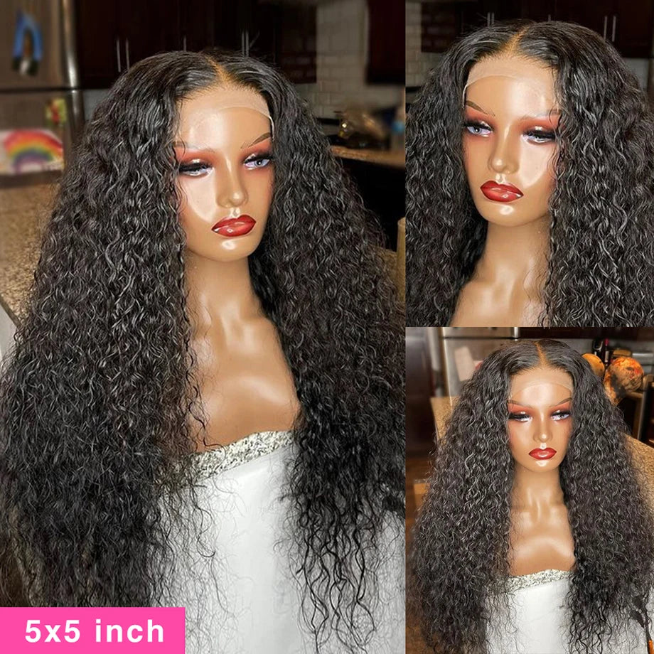 Water Wave Lace/Curly Human Hair 
150% -180% Density