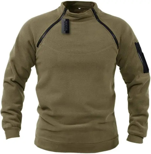 High Quality Winter Mens  Sweatshirt Fleece Zipper 
Men's Solid Color Loose Lamb Thick Clothing Streetwear