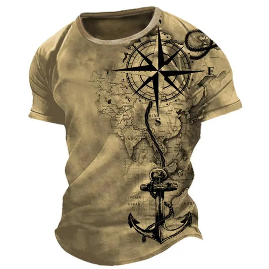 Compass Printed Short-sleeve Tee