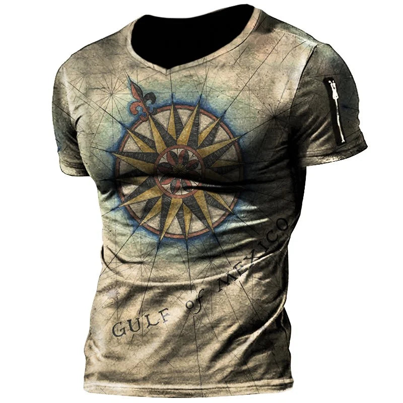 Compass Printed Short-sleeve Tee