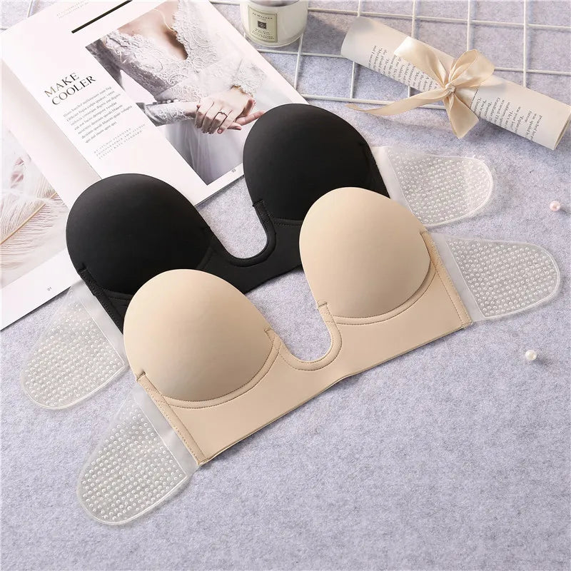 Strapless Bras Invisible Push Up Bra Silicone