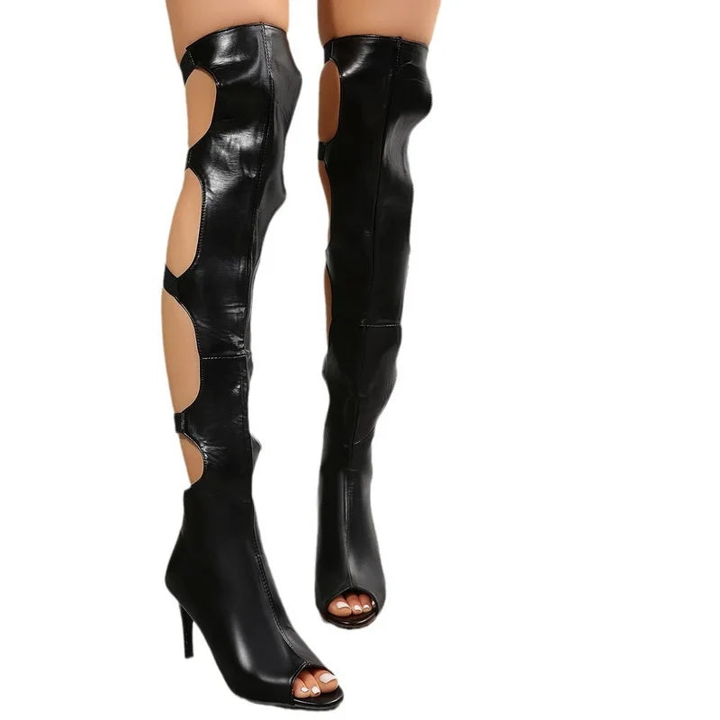 FHC Thigh High Hollow Back Boots