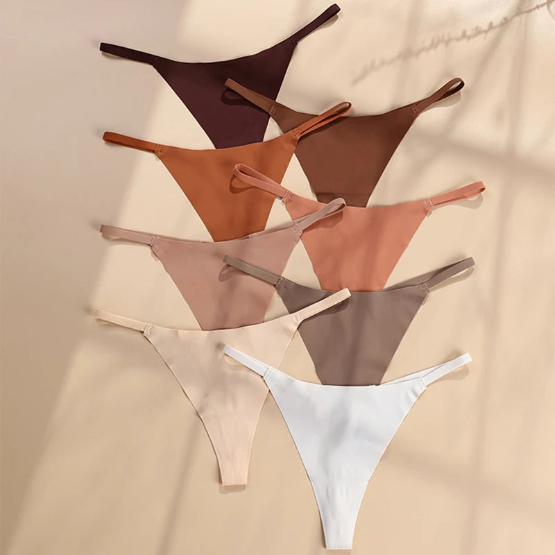 Women's Panties Ice Silk Thongs G-string Underwear