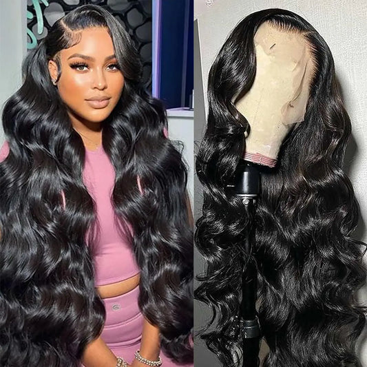 (180% D) 40 Inch Lace 13x6 Human Hair Body Wave Lace 
Glueless Human Hair Wigs