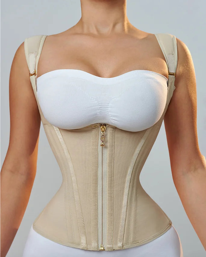 Fajas Colombians Girdles With Buckles & Zipper 
Waist Trainer Body Shaper