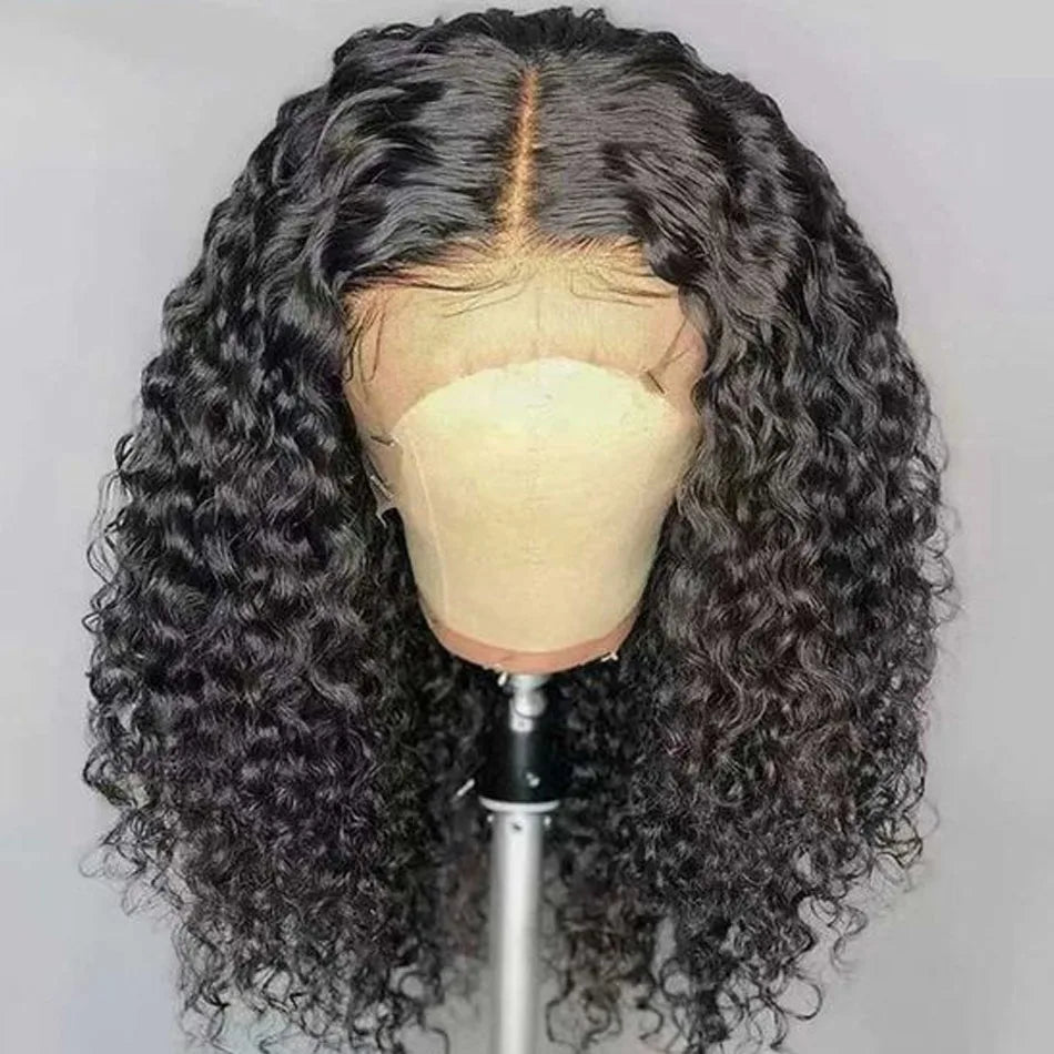 Glueless Kinky Curly Bob Wig Ready To Wear 
100% Brazilian Human Hair