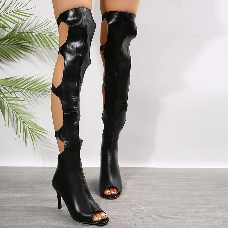 FHC Thigh High Hollow Back Boots