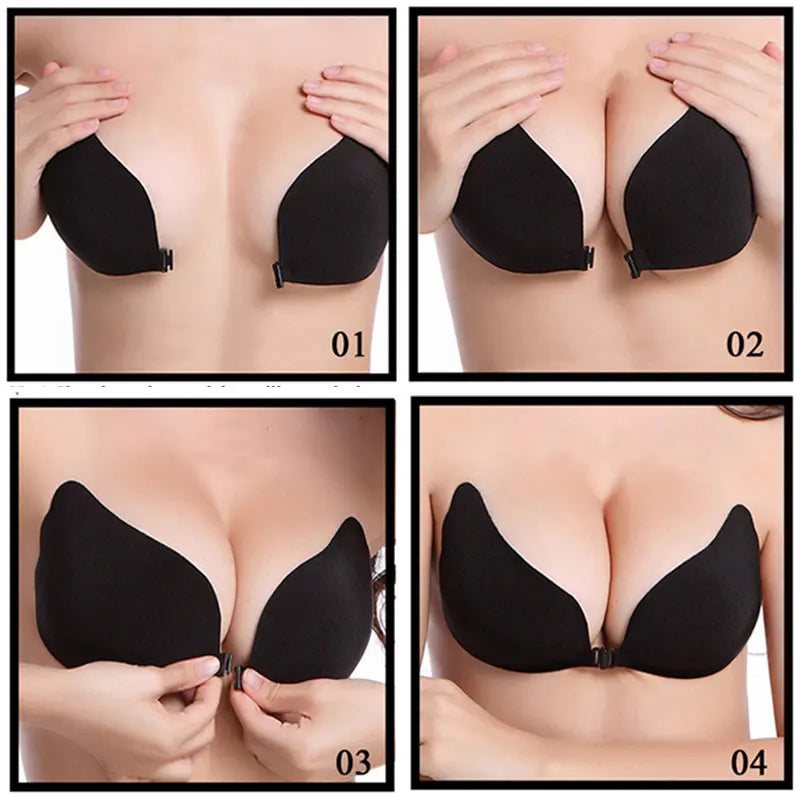 Seamless Front Closure Self-Adhesive Bralette