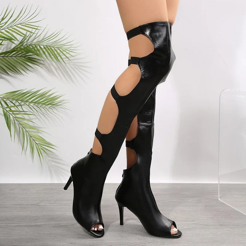 FHC Thigh High Hollow Back Boots