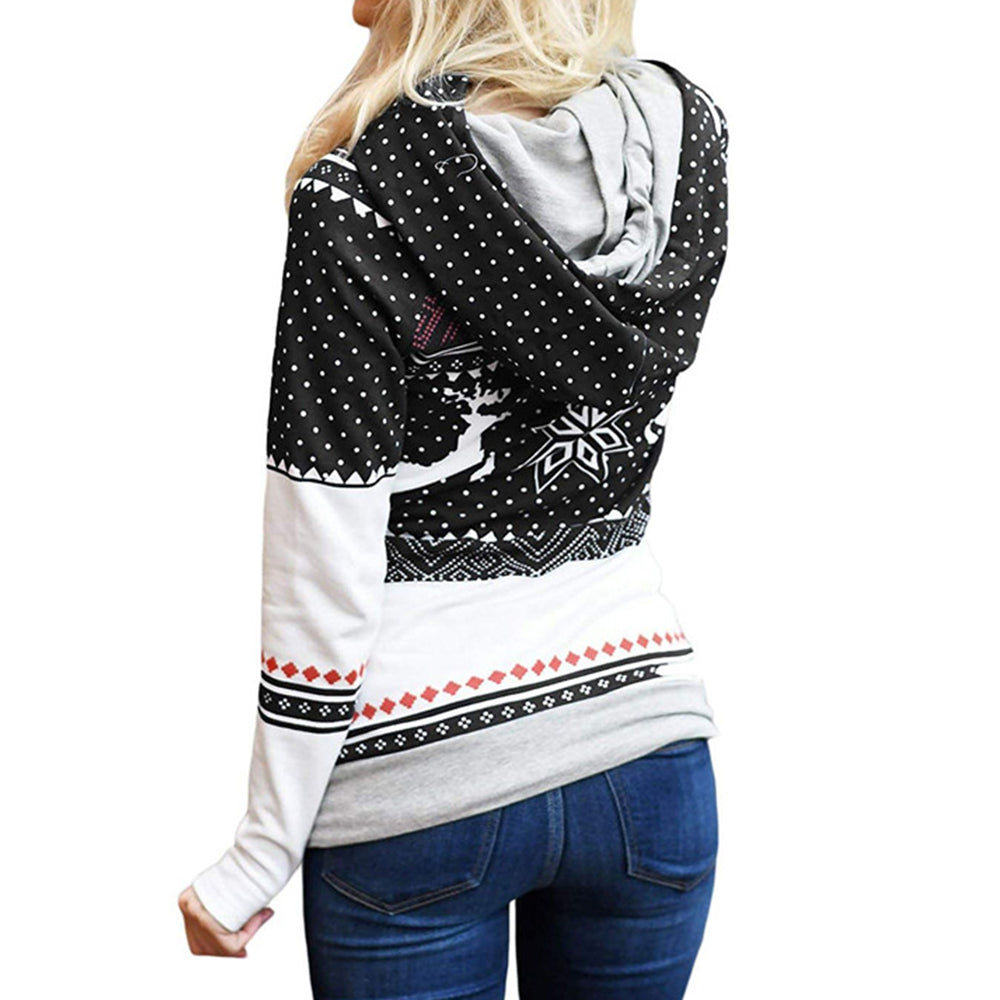 Printed Long Sleeve Hoodie with Pocket