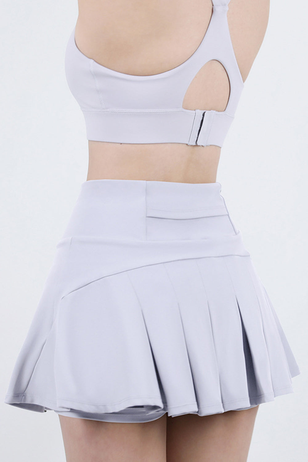 High Waist Pleated Active Skirt