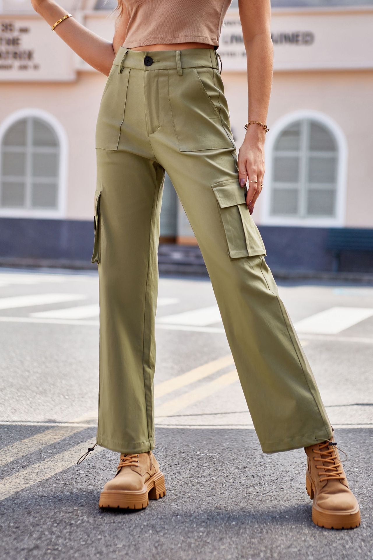 Drawstring Pants with Pockets