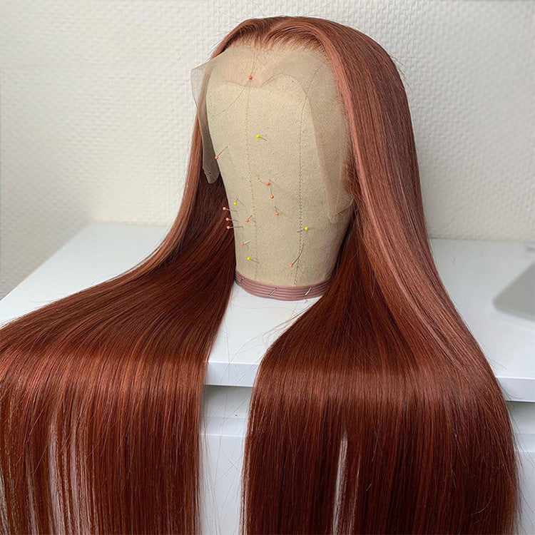 Chestnut Brown Pre-drawn Lace Wig With Baby Hair