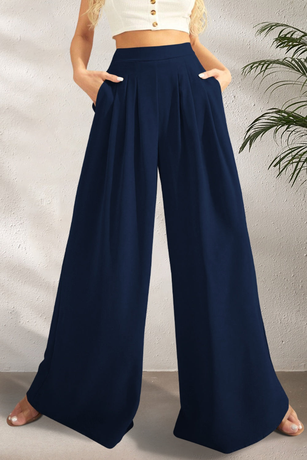 High Waist Wide Leg Pants