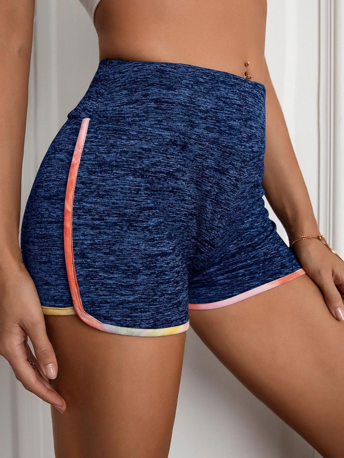 Heathered Wide Waistband Shorts