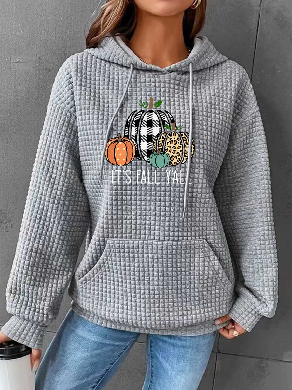 IT'S FALL YALL Full Size Graphic Hoodie