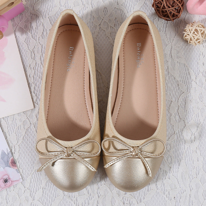 Soft Sole Small Fragrance Bow Beanie Shoes